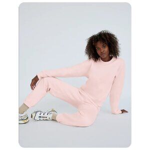 TNA SET Airy AF Fleece Aritzia Pink Matching 2 Piece Sweatshirt Sweatpant